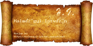Halmágyi István névjegykártya